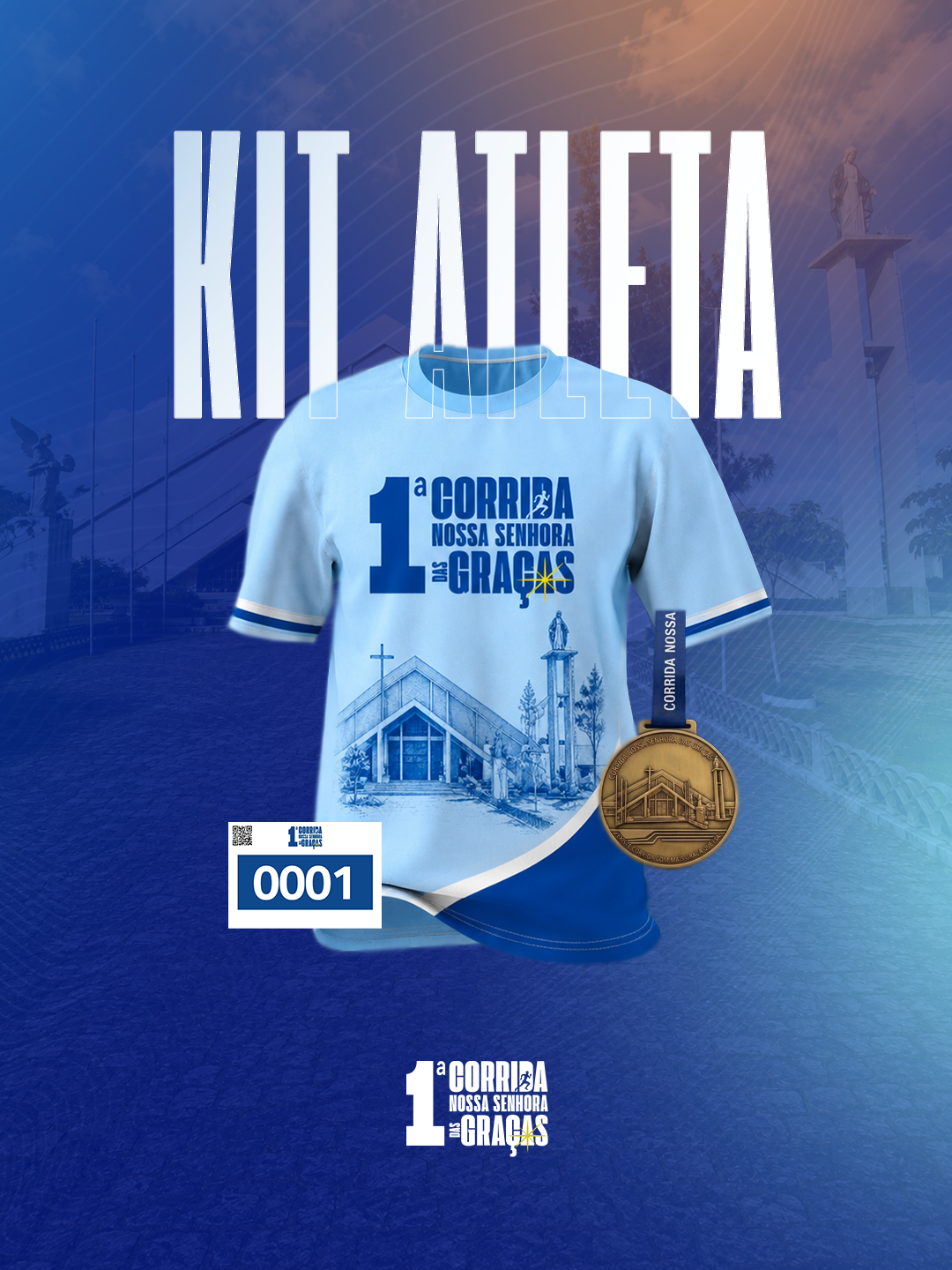 Camisa oficial da primeira Corrida Nossa Senhora das Graças